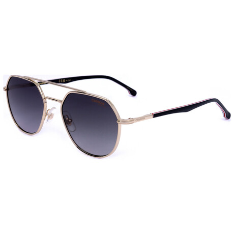 Carrera // Unisex Aviator // Gold Striped Black + Grey Shaded
