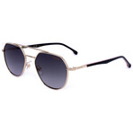 Carrera // Unisex Aviator // Gold Striped Black + Grey Shaded