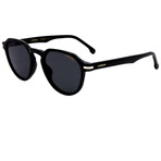 Carrera // Unisex Round // Black + Green Smoke