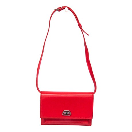 Balenciaga // Sharp Leather Belt Bag // Red  // Pre-Owned