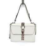 Prada // Leather Electra Studded Handbag // White // Pre-Owned