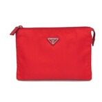 Prada // Nylon Vela Pouch // Red  // Pre-Owned
