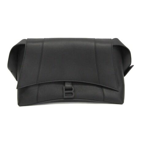 Balenciaga // Leather Downtown Medium Shoulder Bag // Black // Pre-Owned