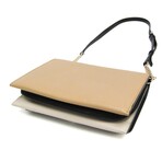 Ferragamo // Leather Gancini Shoulder Bag // Black + Light Beige // Pre-Owned