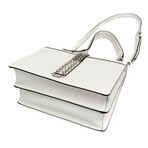Prada // Leather Electra Studded Handbag // White // Pre-Owned