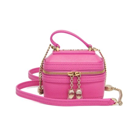 Bulgari // Leather Serpenti Mini Jewelry Box Crossbody Bag // Rose // Pre-Owned