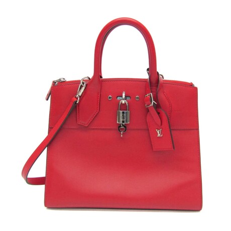 Louis Vuitton // Leather City Steamer Handbag // Ruby // Pre-Owned