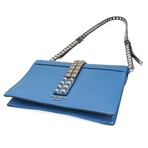 Prada // Leather Electra Studded Shoulder Bag // Blue // Pre-Owned
