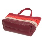 Ferragamo // Leather Gancini Tote // Red // Pre-Owned