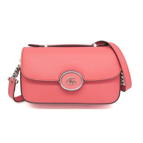 Gucci // Leather Double-G Shoulder Bag // Rose // Pre-Owned