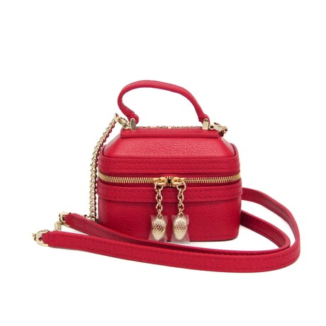 Bulgari // Leather Serpenti Mini Jewelry Box Crossbody Bag // Red  // Pre-Owned