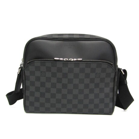 Louis Vuitton // Damier-Coated Canvas + Leather Messenger Bag // Damier Graphite // Pre-Owned