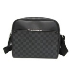 Louis Vuitton // Damier-Coated Canvas + Leather Messenger Bag // Damier Graphite // Pre-Owned