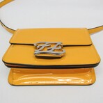 Fendi // Leather Calligraphy Shoulder Bag // Yellow // Pre-Owned