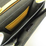 Fendi // Leather Calligraphy Shoulder Bag // Yellow // Pre-Owned