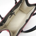 Gucci // GG Canvas + Leather Tote // Black + Red // Pre-Owned