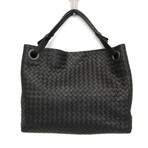 Bottega Veneta // Intrecciato Leather Handbag // Black // Pre-Owned