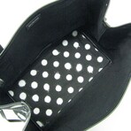 Balenciaga // Canvas + Leather Navy Cabas S Dot Tote // Black + White // Pre-Owned
