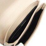 Prada // Saffiano Leather Chain Shoulder Bag // Rose-Beige // Pre-Owned