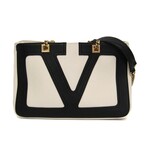 Valentino Garavani // Leather Viva Superstar Nappa Shoulder Bag // Black + Off-White // Pre-Owned