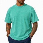 Acid-Washed Heavyweight Oversized Shirt // Grass Green (XS)