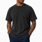 Acid-Washed Heavyweight Oversized Shirt // Black (XS)