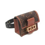 Louis Vuitton // Dauphine Monogram-Coated Canvas + Leather Chain Pouch // Brown + Light Brown // Pre-Owned