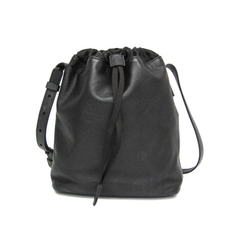 Louis Vuitton // Monogram Shadow Leather Bucket Bag // Black // Pre-Owned
