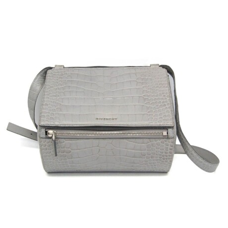 Givenchy // Leather Pandora Shoulder Bag // Gray // Pre-Owned
