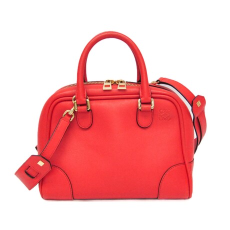 Loewe // Amazona Leather Bag // Red  // Pre-Owned