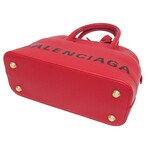 Balenciaga // Leather Ville Top Handle Bag // Red + Black // Pre-Owned