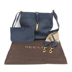 Gucci // Leather Jackie 1961 Shoulder Bag // Navy Blue // Pre-Owned
