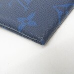 Louis Vuitton // Monogram-Coated Canvas + Taiga Leather Pochette Discovery Clutch // Cobalt // Pre-Owned