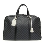 Louis Vuitton // Damier-Coated Canvas + Leather Keepall Boston Bag // Damier Graphite // Pre-Owned