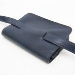 Hermès // Box Calf Leather Pochette Belt Bag // Navy Blue // Pre-Owned