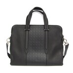 Ferragamo // Leather Gancini Briefcase // Black // Pre-Owned