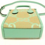 Gucci // Jumbo GG Canvas + Leather Bag // Beige + Light Green // Pre-Owned