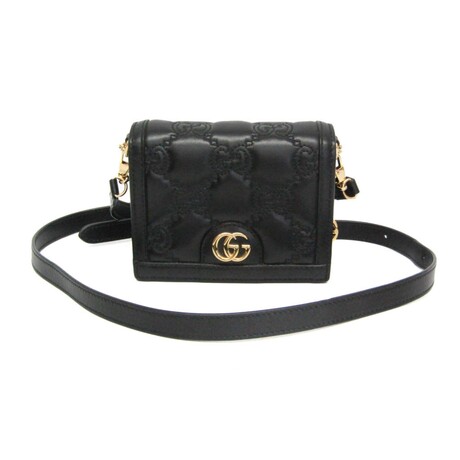 Gucci // Leather GG Matelassé Mini Bag // Black // Pre-Owned