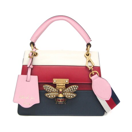 Gucci // Queen Margaret Leather Bag // Blue + Red + White + Pink // Pre-Owned