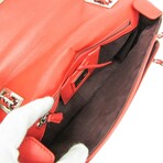 Fendi // Leather Shoulder Bag // Orange-Red + Wine // Pre-Owned