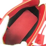 Balenciaga // Leather Ville Top Handle Bag // Red + Black // Pre-Owned