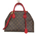 Louis Vuitton // Monogram-Coated Canvas + Leather Handbag // Monogram Brown + Rouge // Pre-Owned