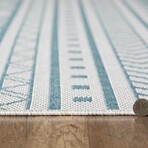 Provo Natura - Machine Woven Performance // Ivory/Aqua - Botanical (2’7” x 3’11”)
