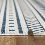 Provo Natura - Machine Woven Performance // Ivory/Blue - Botanical (2’7” x 3’11”)
