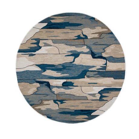 Harbor Coast - Hand Hooked Performance // Blue - Coastal (8'2" x 3')
