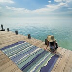 Harbor Lagoon - Hand Hooked Performance // Ocean - Coastal (6'2" x 3')