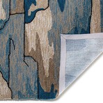 Harbor Coast - Hand Hooked Performance // Blue - Coastal (8'2" x 3')