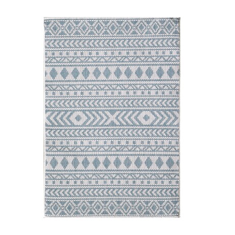 Provo Natura - Machine Woven Performance // Ivory/Aqua - Botanical (2’7” x 3’11”)
