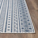 Provo Natura - Machine Woven Performance // Ivory/Blue - Botanical (2’7” x 3’11”)