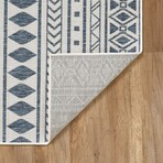 Provo Natura - Machine Woven Performance // Ivory/Blue - Botanical (2’7” x 3’11”)